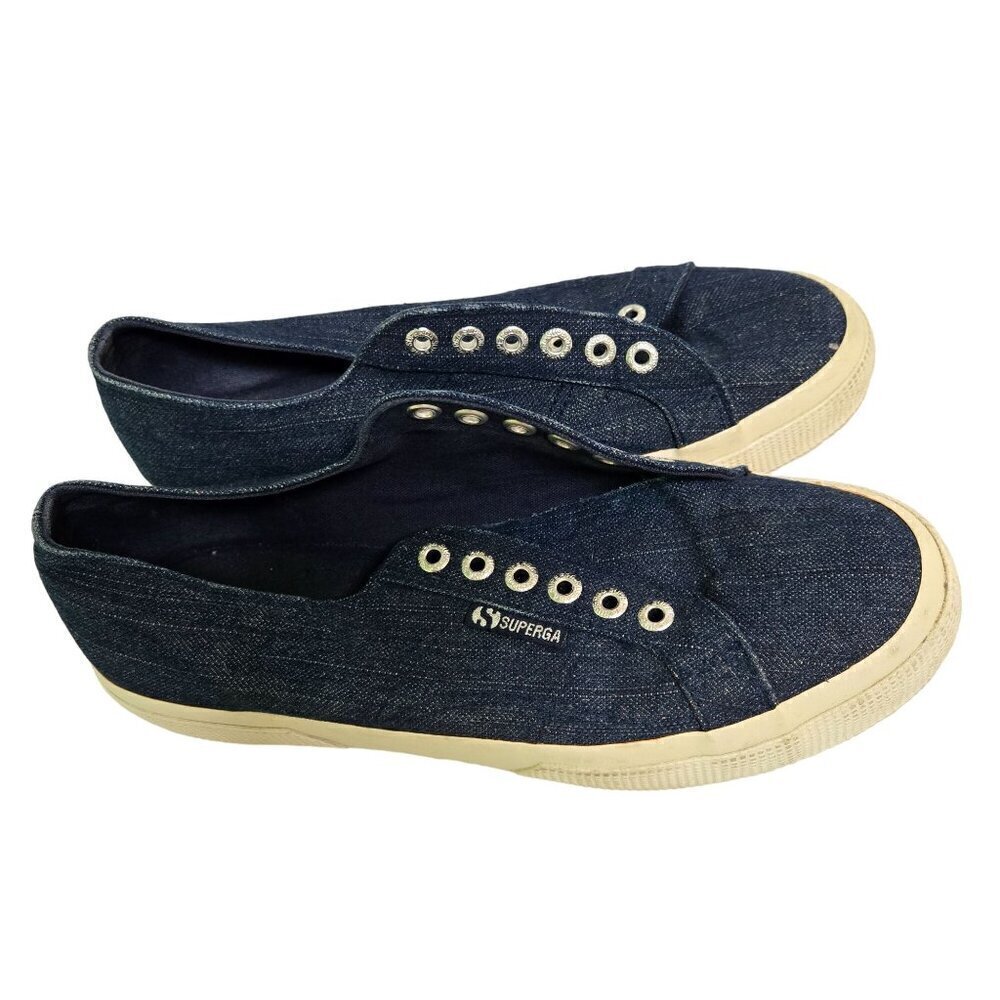 Superga Dark Denim Fashion Sneakers Size 8